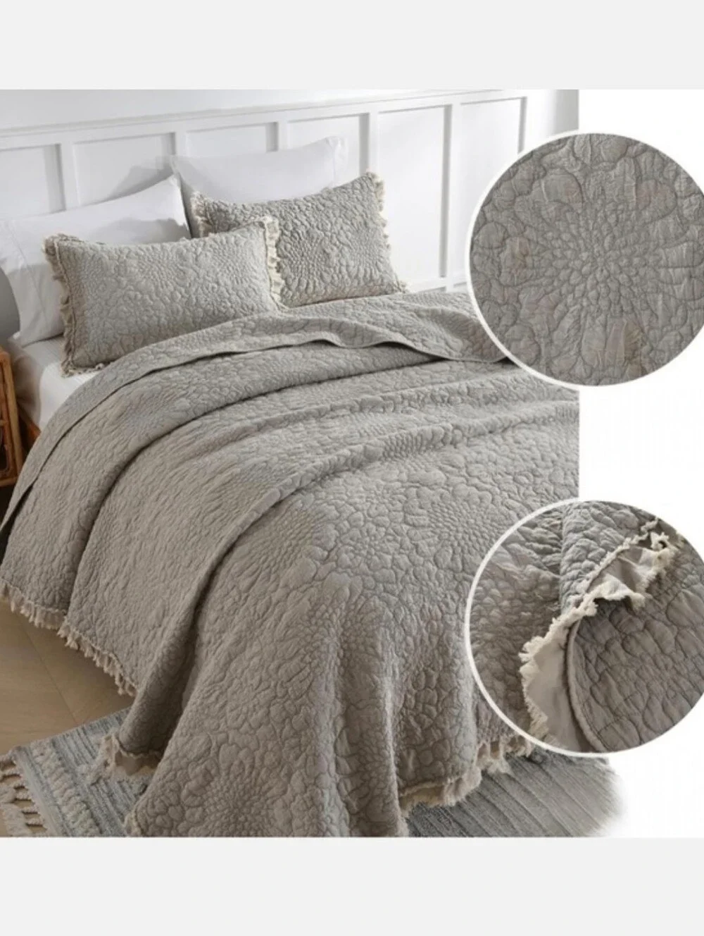 NEW Anthropologie Quilted Textured Bedspread King